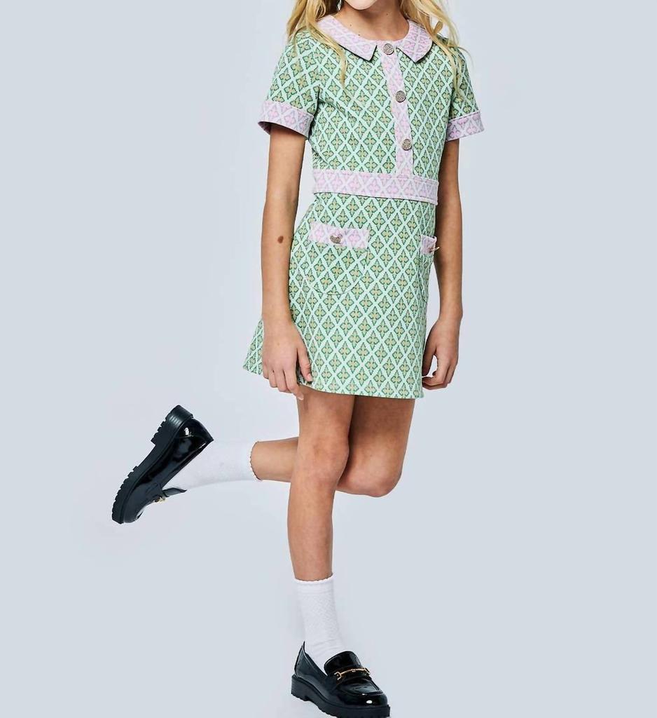 Hannah Banana Hannah Banana - Girl's Two Tone Mod Dress