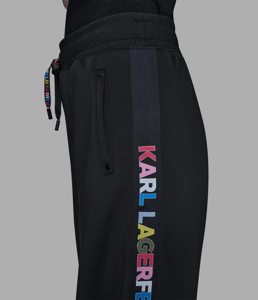 Karl Lagerfeld Paris MULTI-COLOR LOGO TAPE TRACK PANT 4