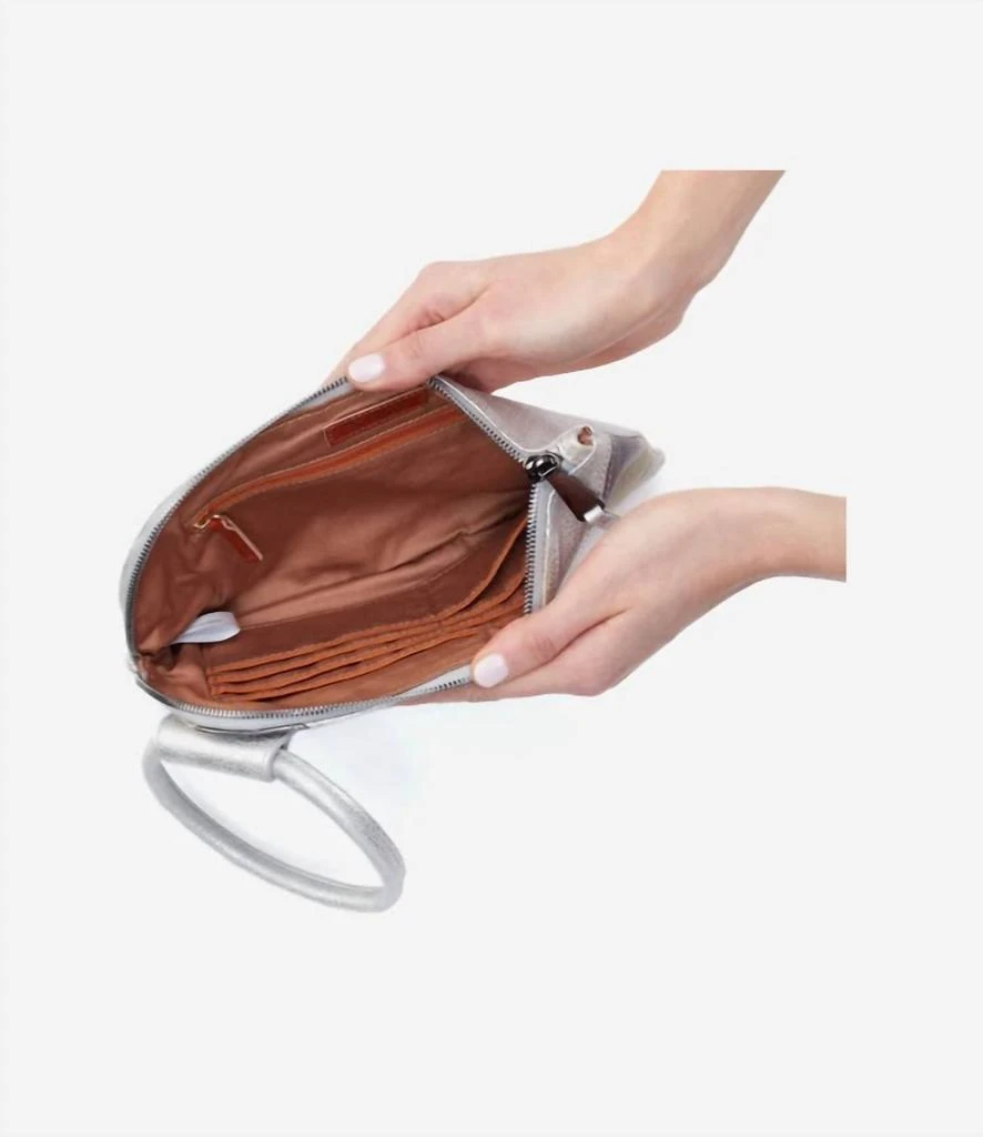 Hobo Sable Hobo Wristlet In Silver 3