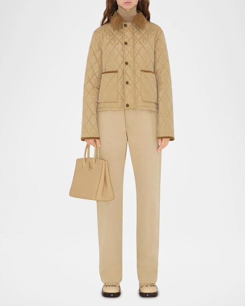 Burberry Corduroy-Collar Quilted Jacket 2