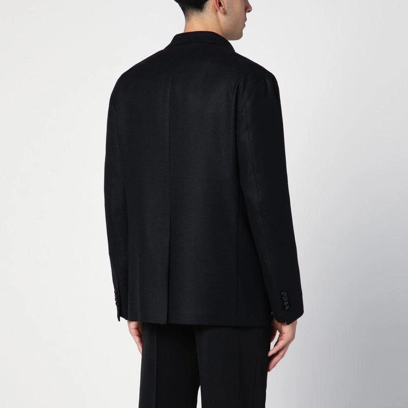 TAGLIATORE Tagliatore Black wool and cashmere double-breasted jacket 2