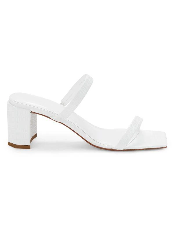 by FAR Tanya Embossed Block Heel Sandals 1