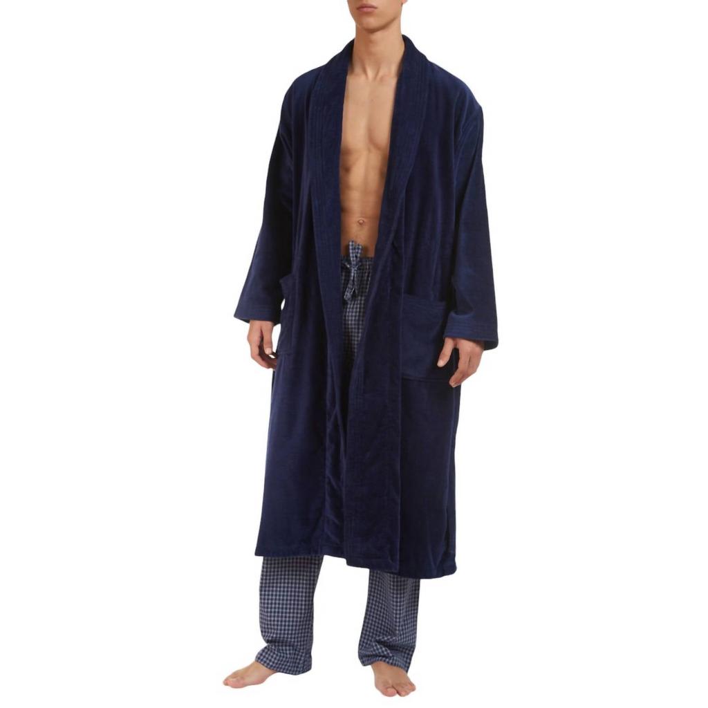 Derek Rose Men's Triton Terry Cotton Bathrobe