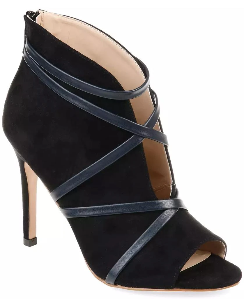 Journee Collection Women's Samara Peep Toe Stiletto Dress Booties 1