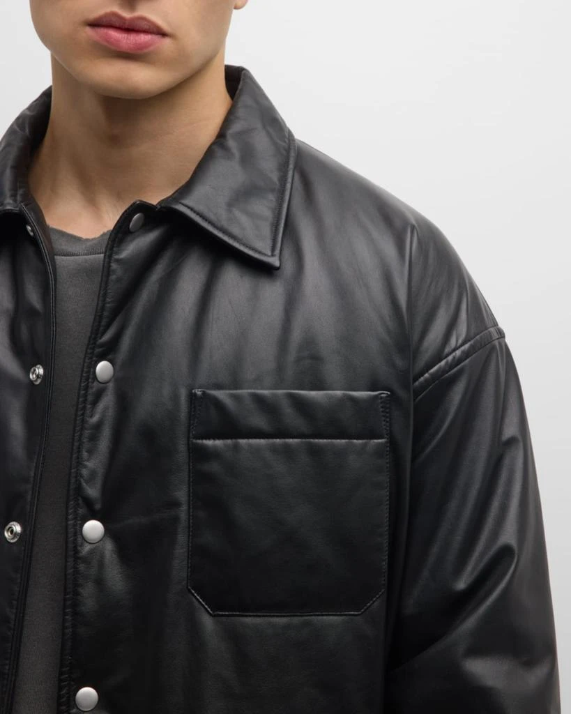 John Elliott Men's Leather Scout Overshirt 5