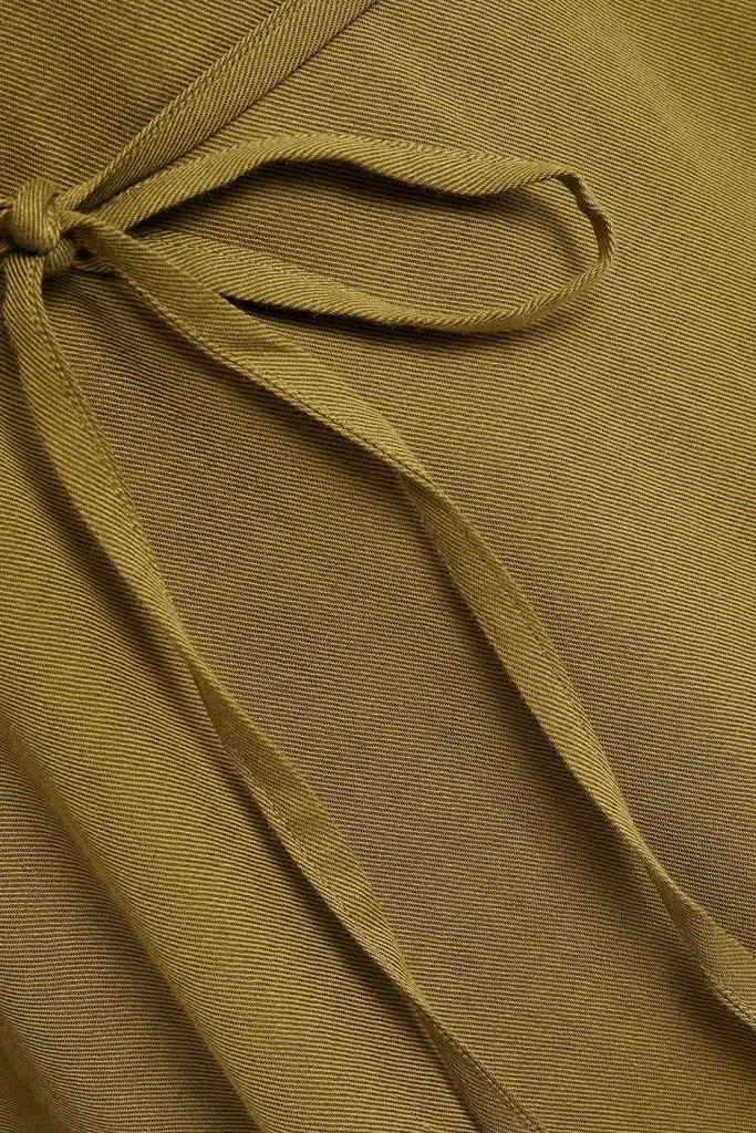American Vintage Belted cotton and wool-bend twill top 4