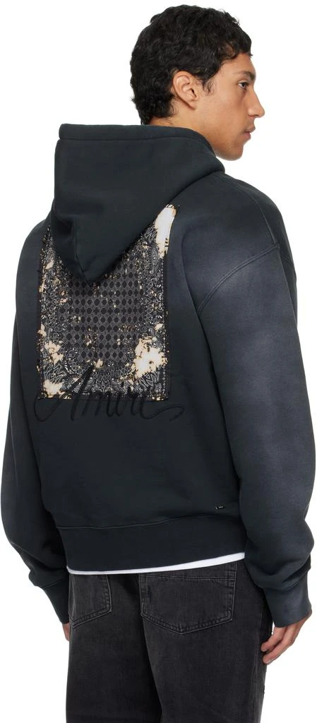 AMIRI Black Bleach Bandana Hoodie 3