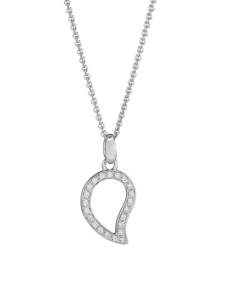 Tamara Comolli Signature Small 18k White Gold & Diamond PavéPendant Necklace