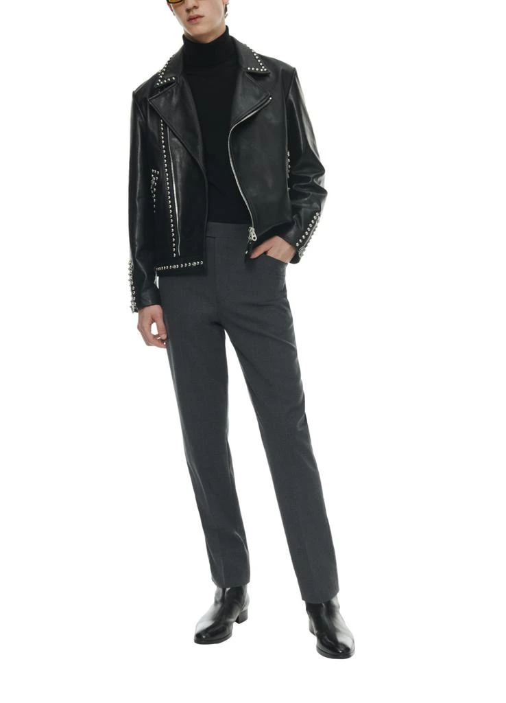 Fursac Calfskin leather jacket with studs 6