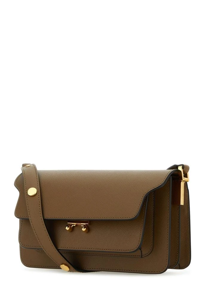 Marni Brown leather Trunk E/W shoulder bag 1