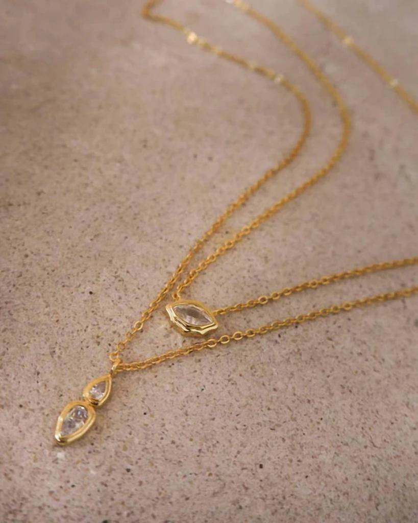Luv AJ Luv Aj - Women's Stellar Bezel Charm Necklace Set 1