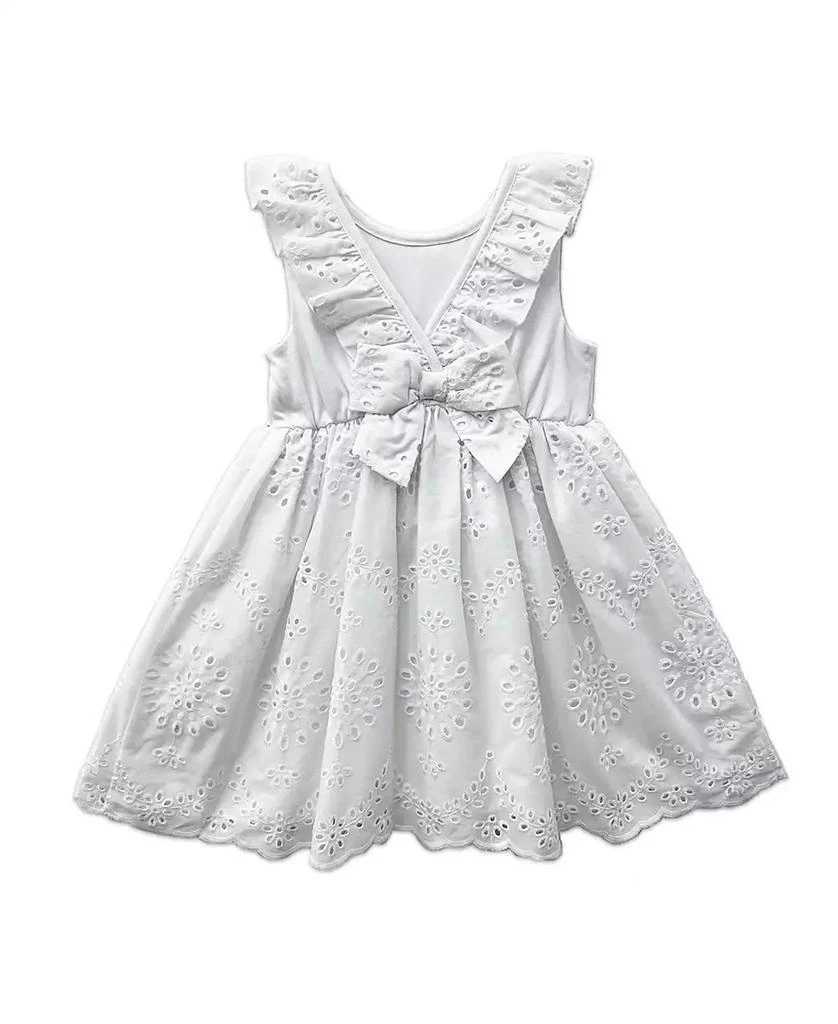 Blueberi Boulevard Baby Girls Ruffle Trim Eyelet Dress 2