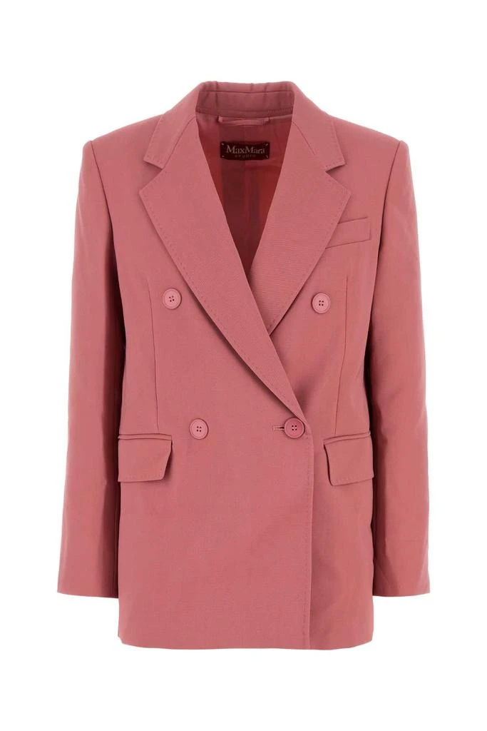 Max Mara PINK WOOL LAMELLA BLAZER 1