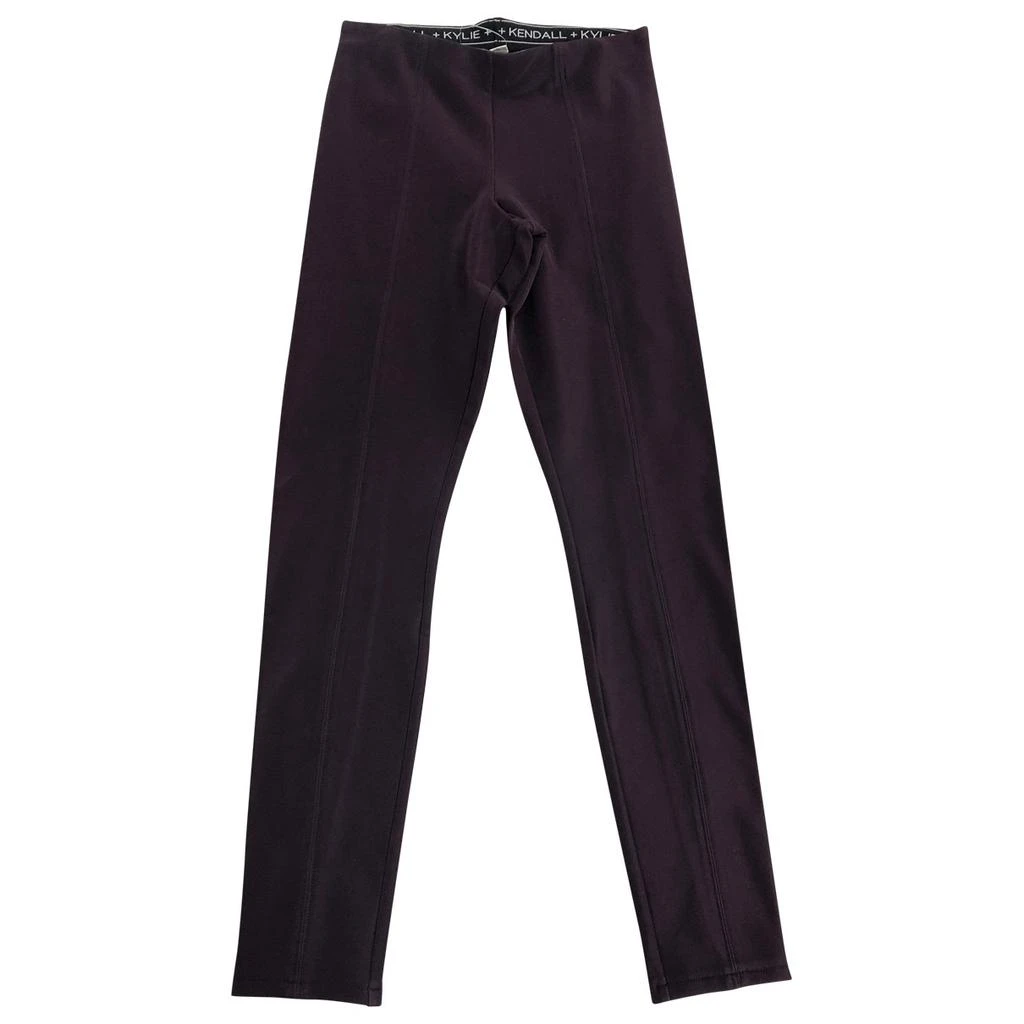 Kendall + Kylie Kendall + Kylie Purple Polyester Trousers 1