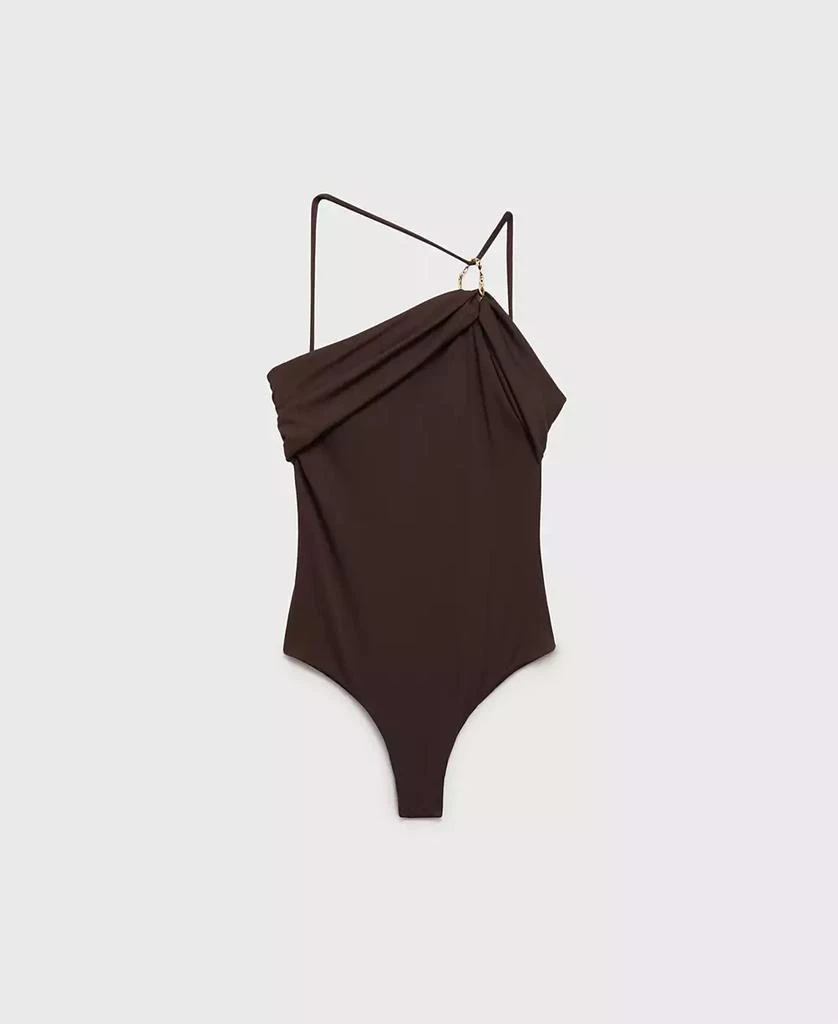 Mango Women's Hoop Detail Asymmetrical Swimsuit 1