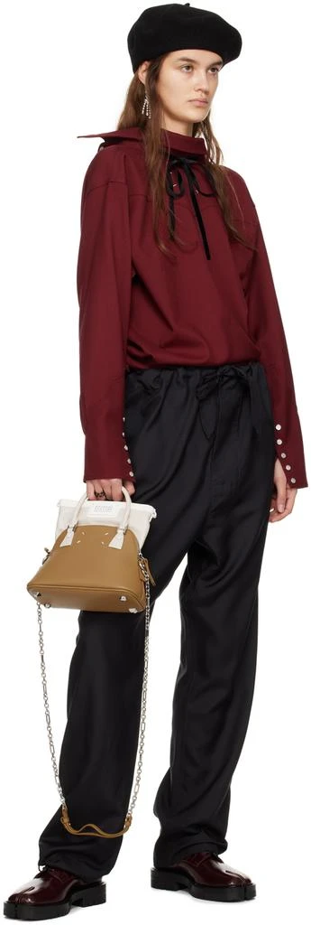 MAISON MARGIELA Burgundy Tabi County Lace-Up Oxfords 5