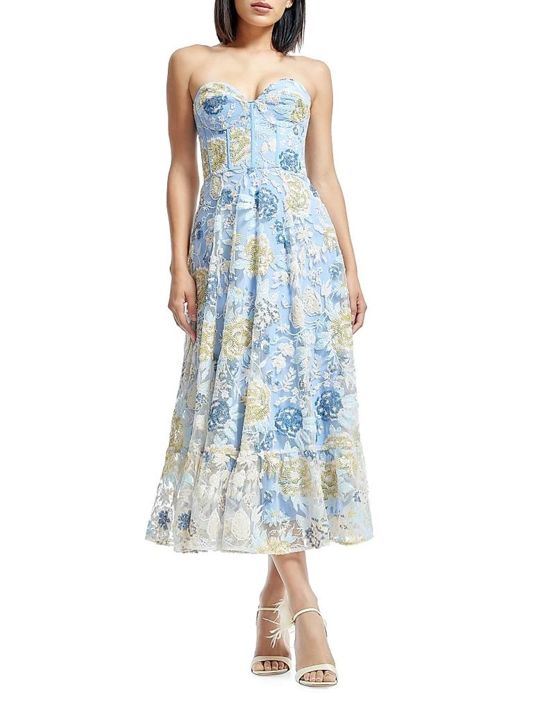 floral midi flare dress Pink Floral Midi Dress - All Dresses