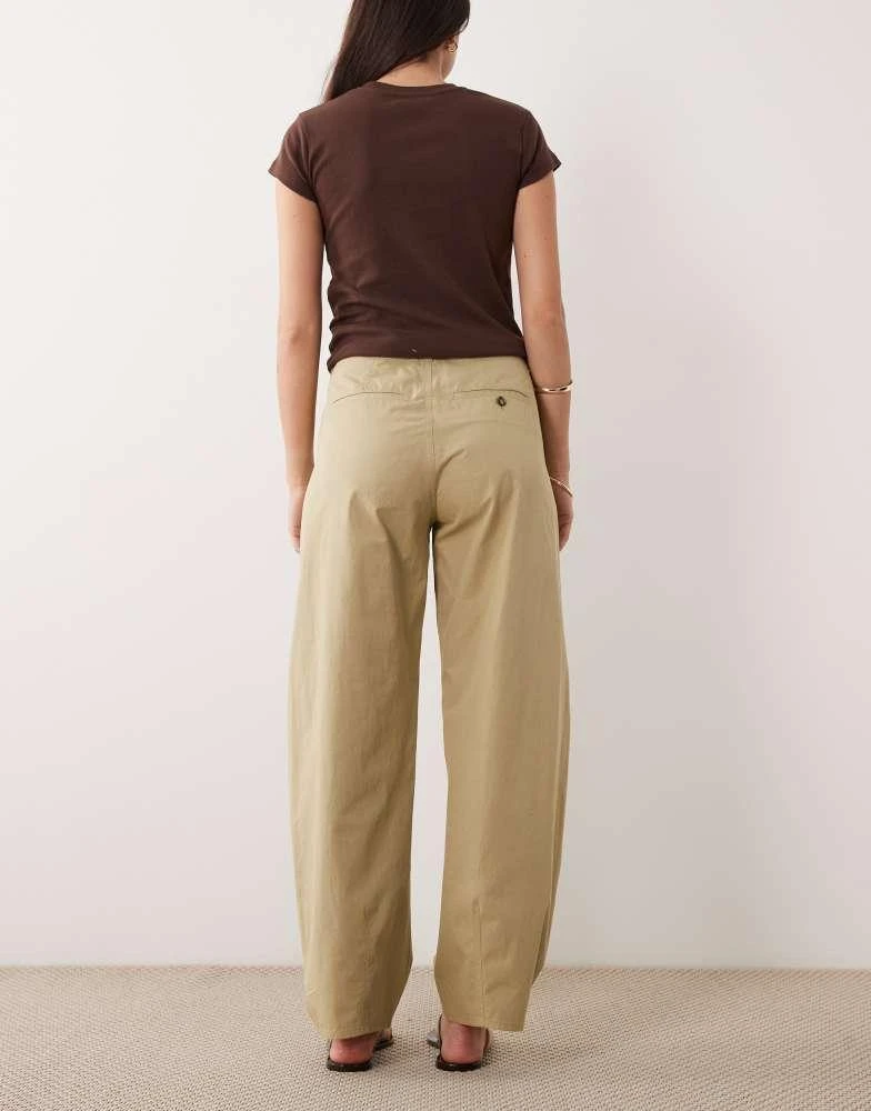 ARKET ARKET barrel shape light cotton trousers in black 5