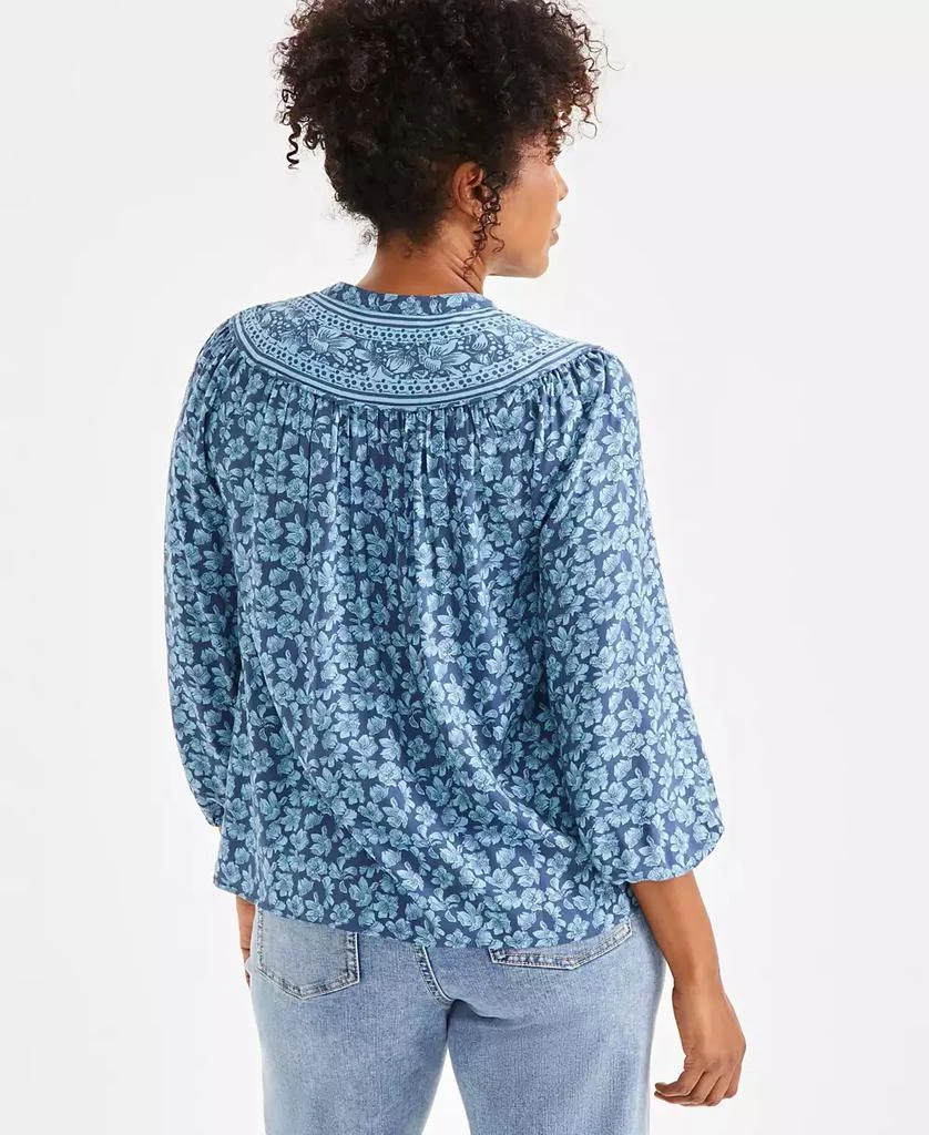Style & Co Women's Printed Split-Neck Shirt, Exclusively at Macy's 4