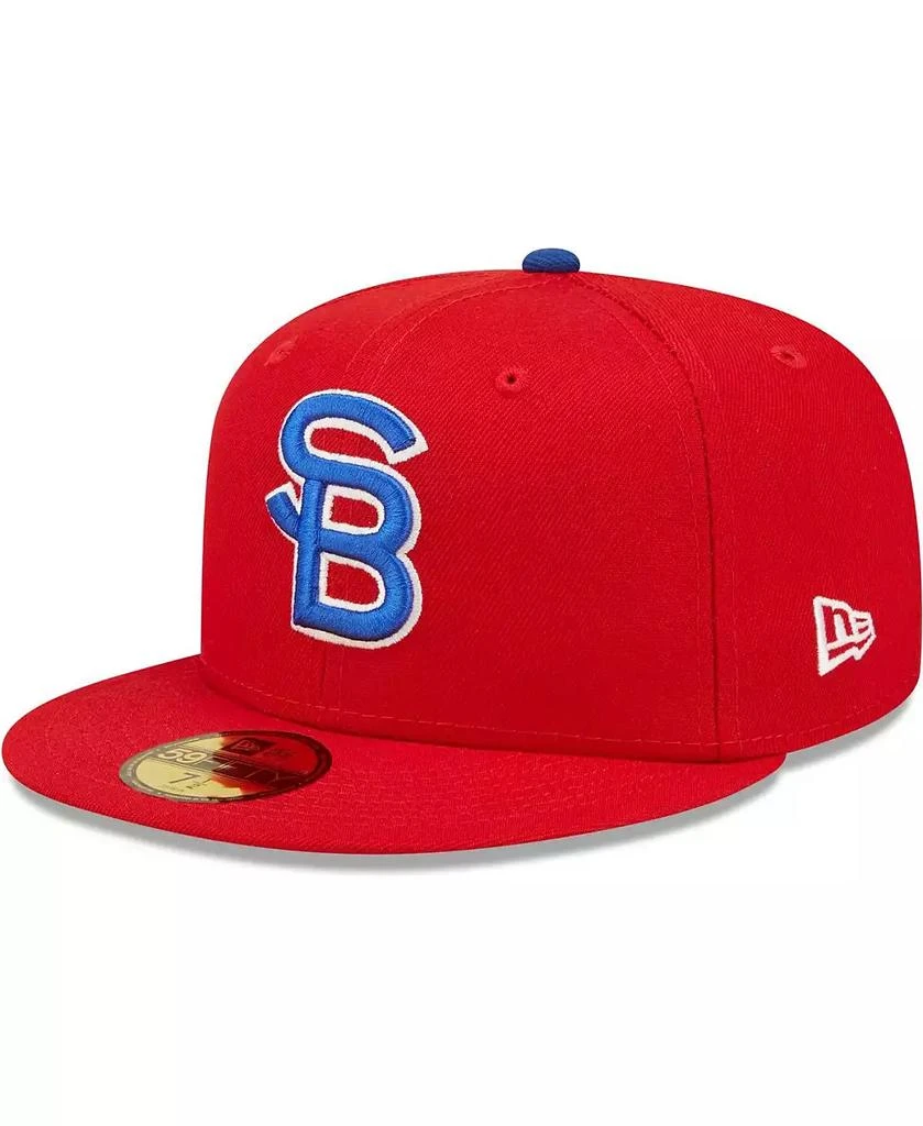 New Era Men's Red South Bend Cubs Authentic Collection Team Game 59FIFTY Fitted Hat 1
