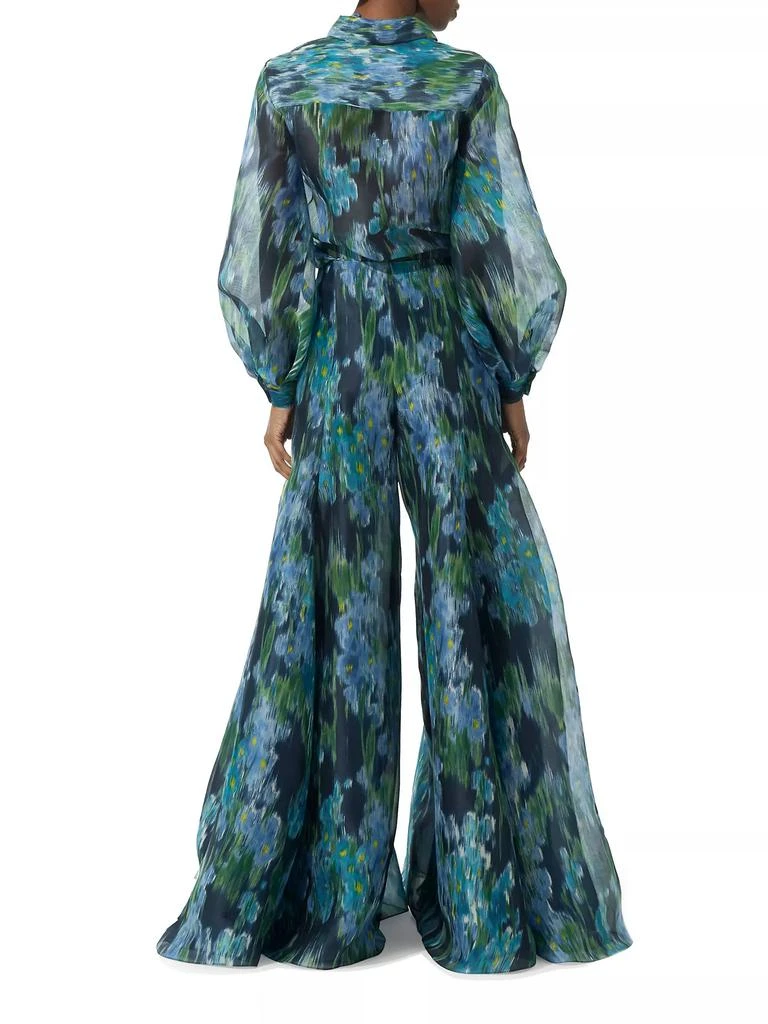 Carolina Herrera Floral Silk Palazzo Pants 5
