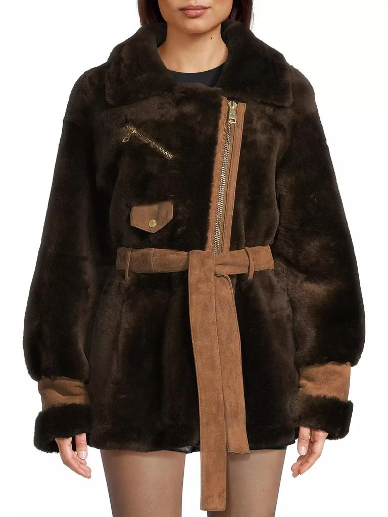 Nicole Benisti Elizabeth Belted Shearling Jacket 3