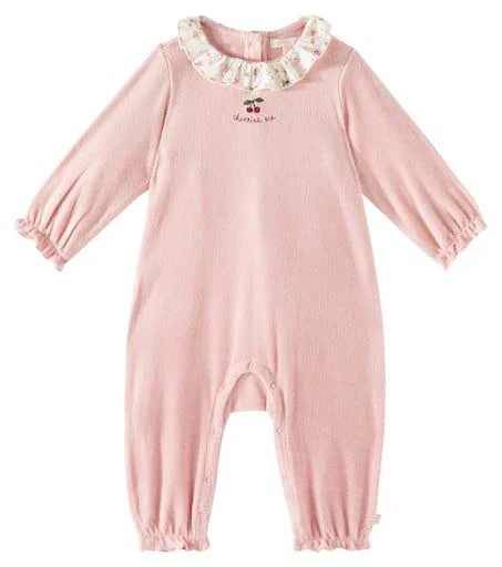 Konges Sløjd Baby Miffa cotton-blend velvet onesie 1