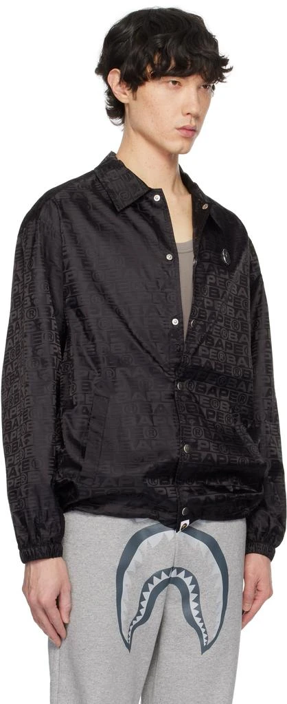 Bape Black Lux Sport Pattern Jacquard Coach Jacket 2