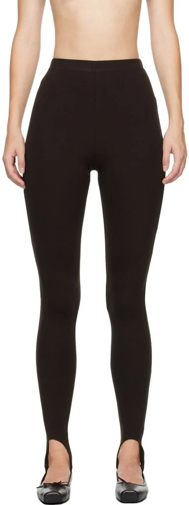 LESET Brown Rio Stirrup Leggings 1