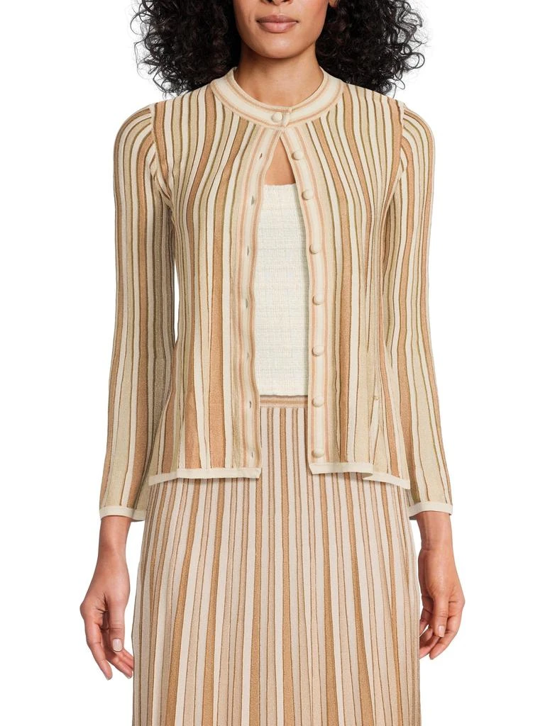 Zimmermann Crush Metallic Striped Cardigan