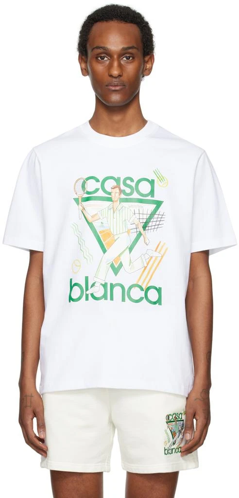 Casablanca SSENSE Exclusive White 'Le Jeu' T-Shirt 1