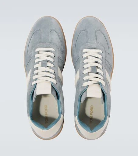 Tom Ford Archer leather-trimmed suede sneakers 4