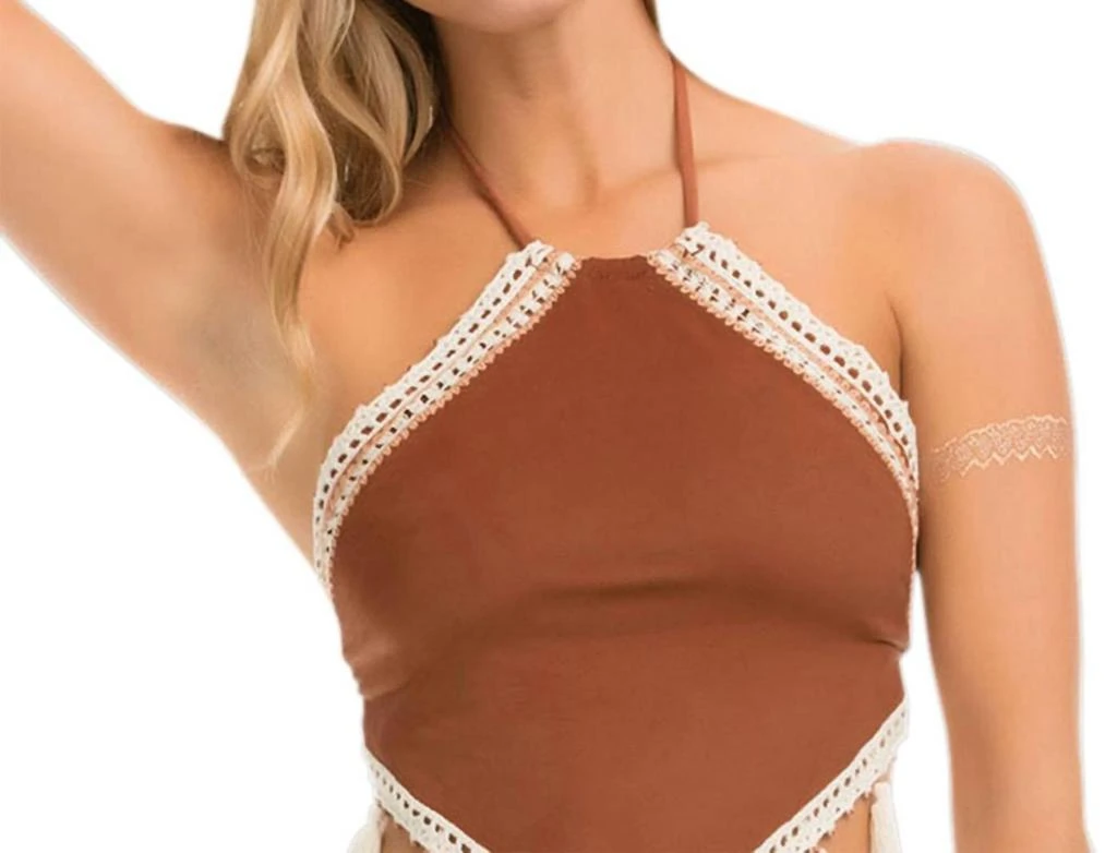 Ale by Alessandra Cropped Bikini Top In Ever Suede 1