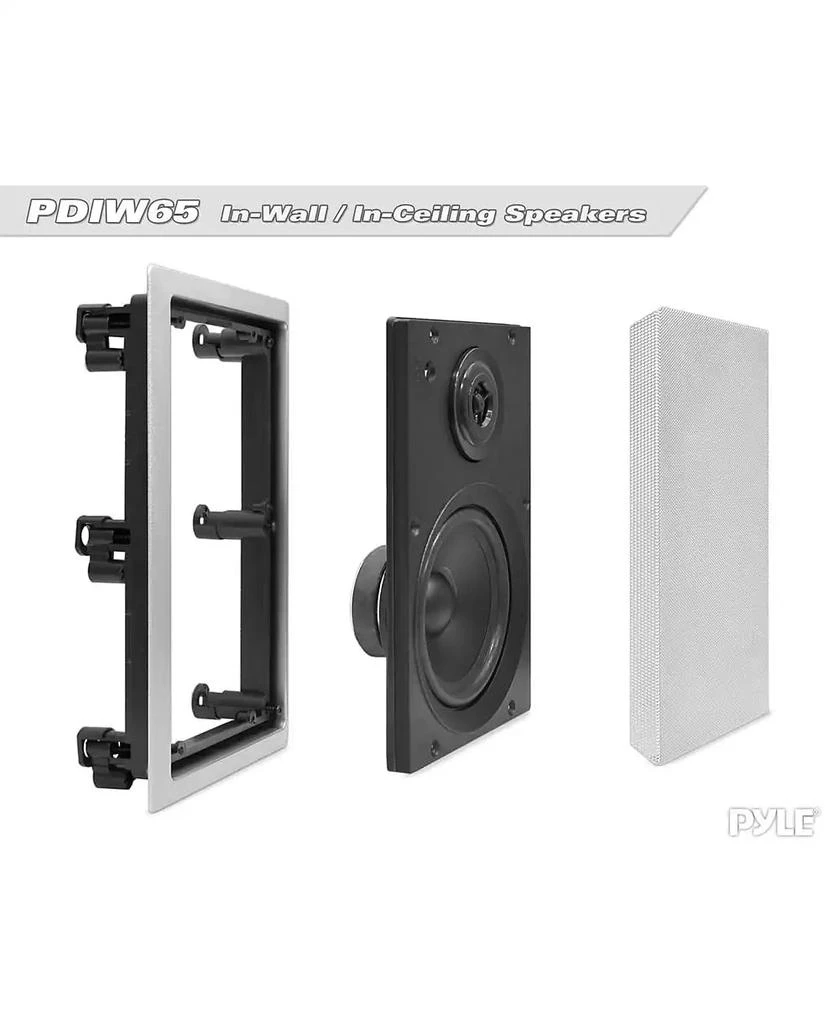 Pyle PDIW65 6.5" In-Wall/In-Ceiling 2-Way Stereo Speakers - Flush Mount, White, Pair 3