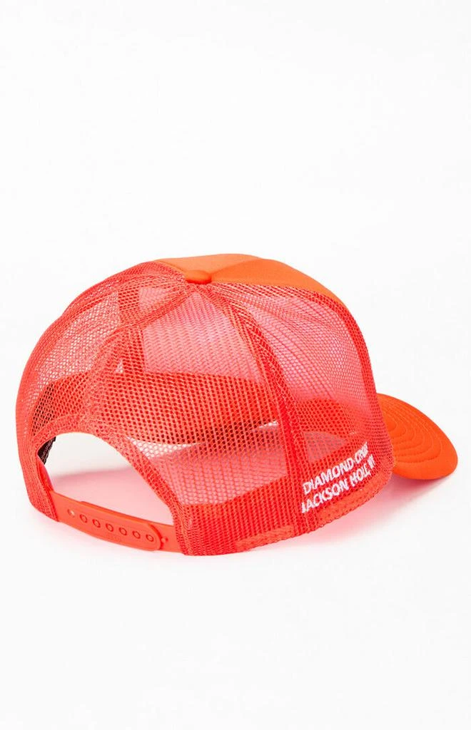 Diamond Cross Ranch Orange Wyoming Trucker Hat 2