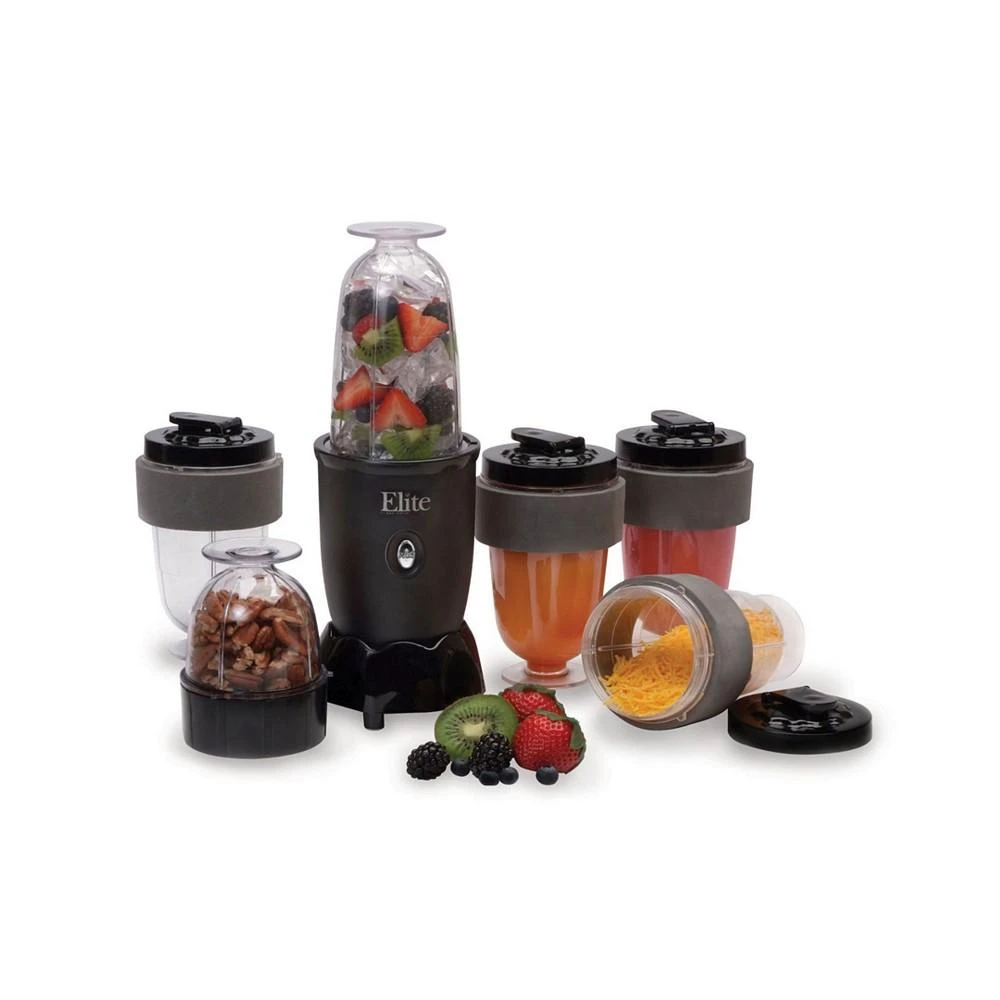 Elite Gourmet Elite Cuisine 17 Piece Personal Drink Blender with 4 x 16 Ounce Travel Cups 1