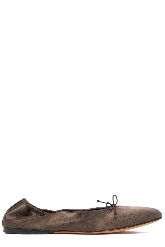 The Row The Row Bow Detailed Slip-On Flat Shoes