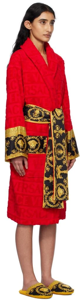 Versace Red 'I Heart Baroque' Bathrobe 2