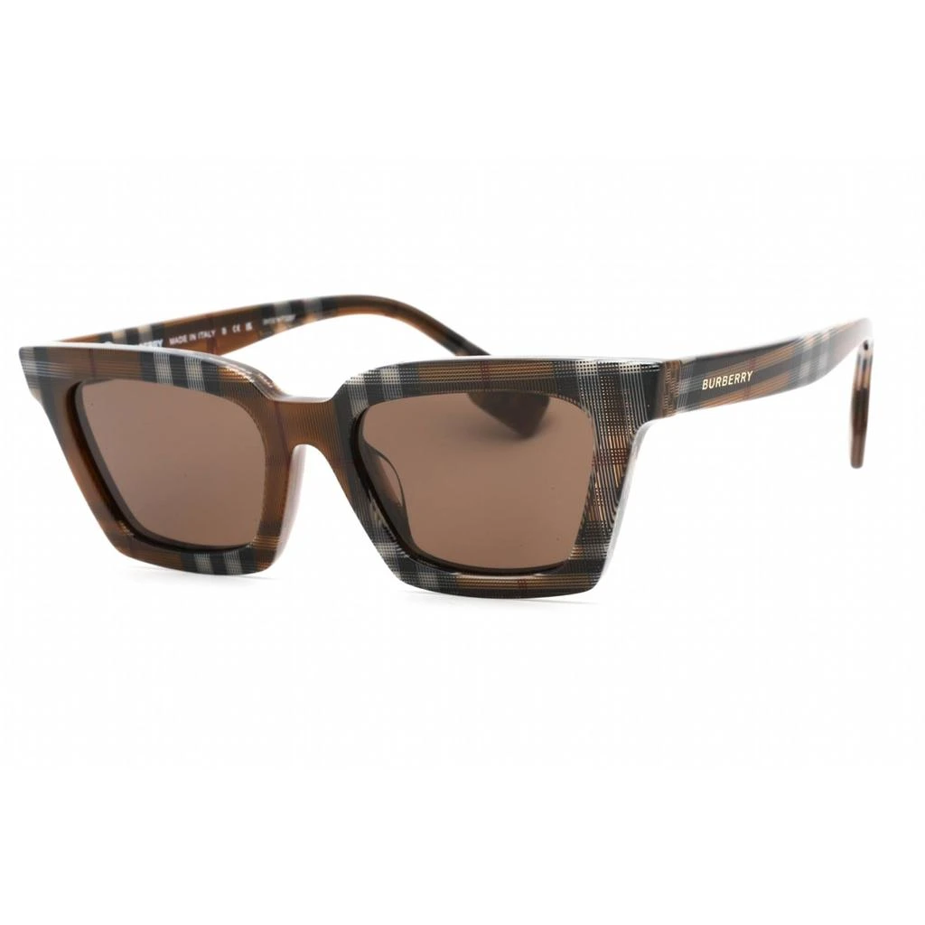 BURBERRY Burberry Women's Sunglasses - Check Brown Rectangular Shape Frame | 0BE4392U 396673 1