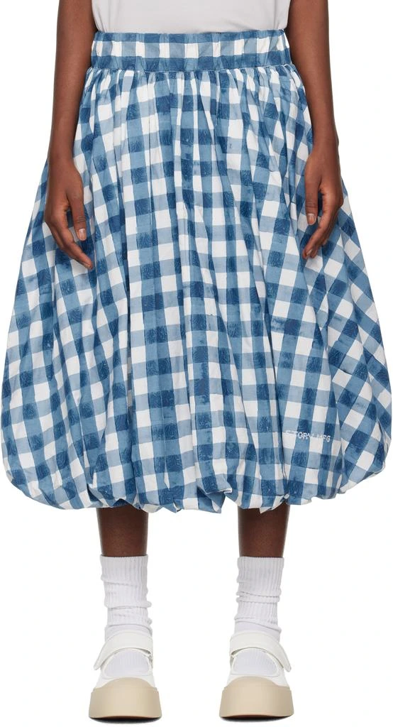 Story mfg. Blue & White Marsh Midi Skirt 1