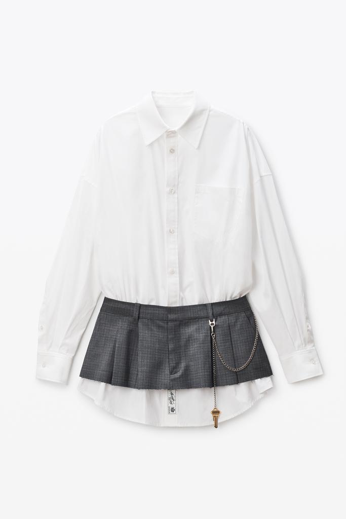 Alexander Wang Grey & White Pre-Styled Shirtdress