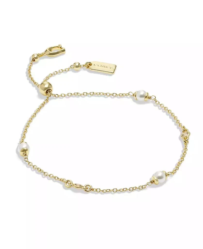 COACH Imitation Pearl Slider Bracelet 2