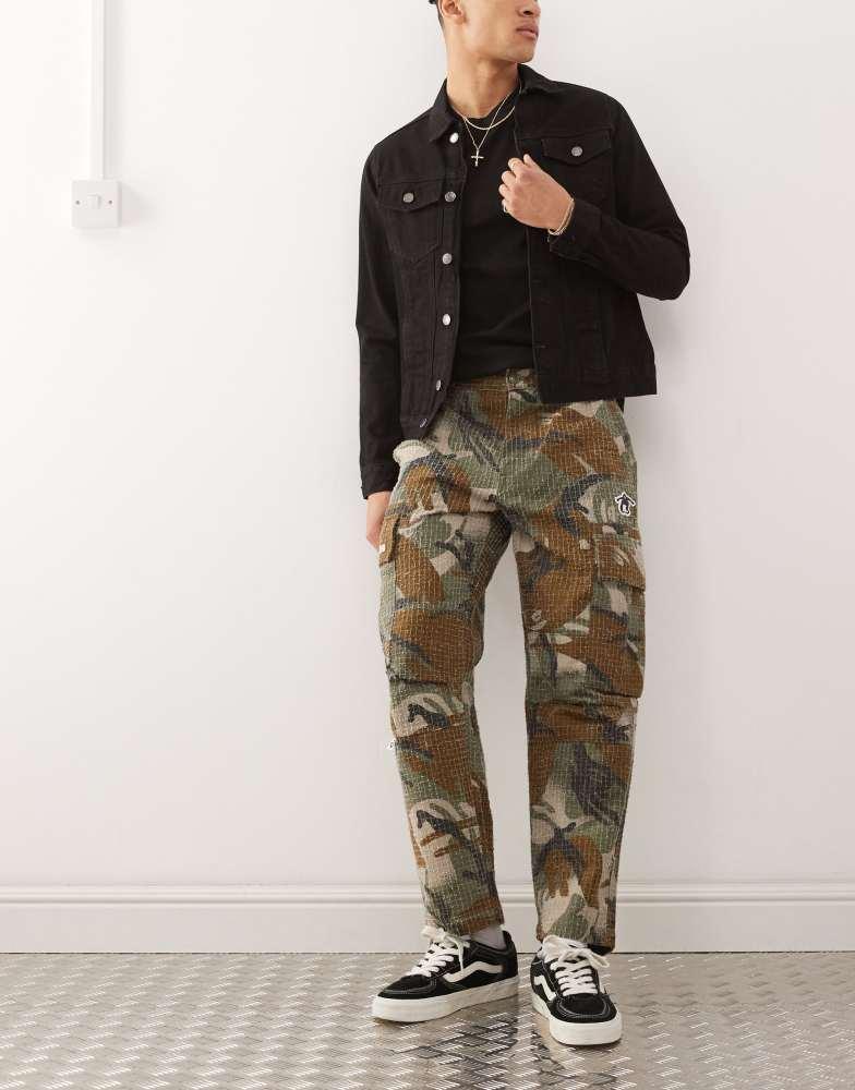 AAPE Aape by A Bathing Ape loose fit camo cargo trousers
