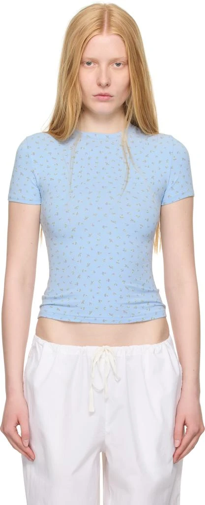 SKIMS Blue Cotton Jersey T-shirt 1