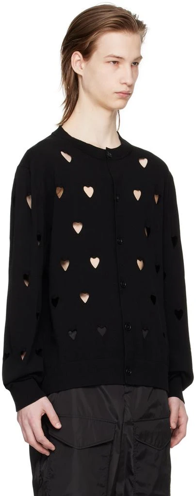 Simone Rocha Black Love Heart Cardigan 2