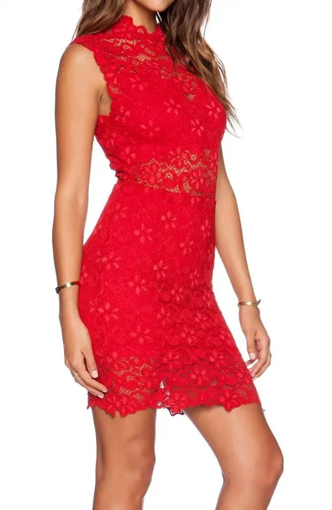 Nightcap Dixie Lace Cutout Mini Dress In Red 3