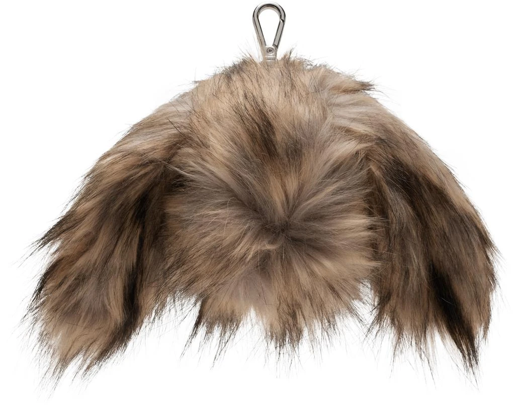 Simone Rocha Beige Faux Fur Hare Coin Purse Bag Charm