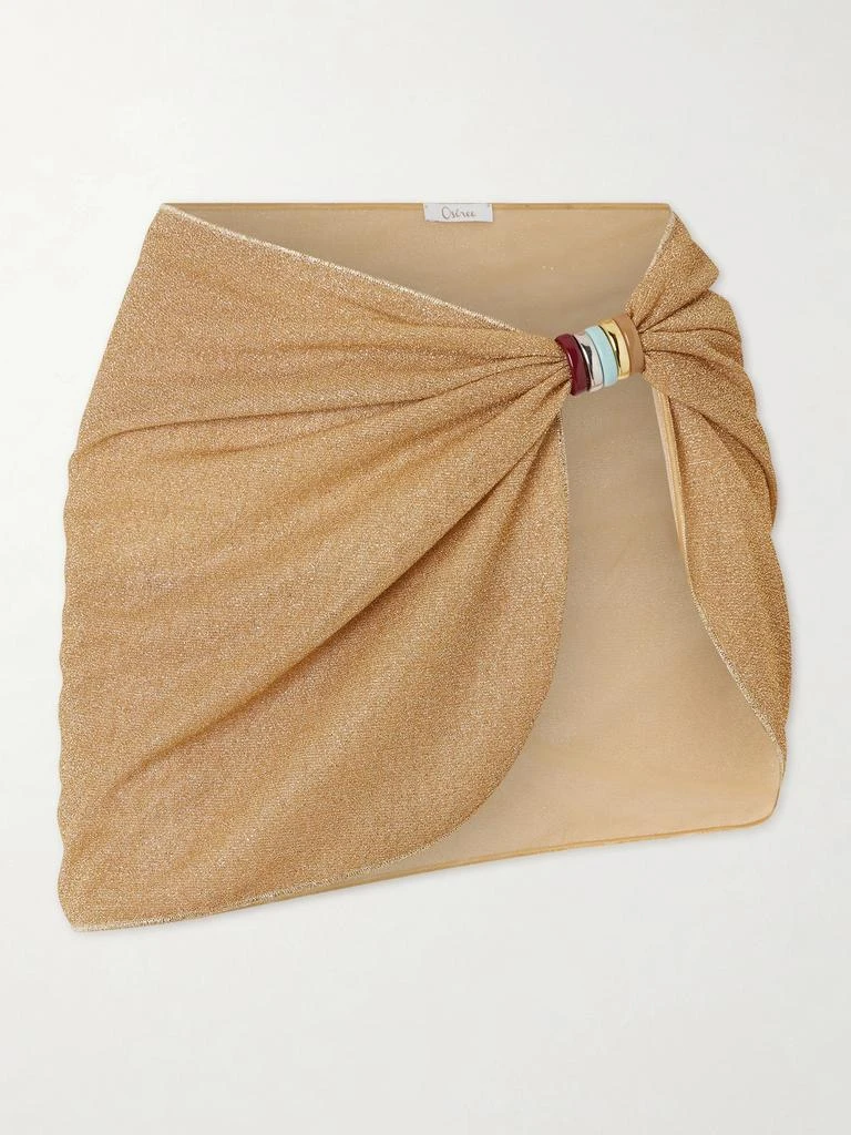 Oséree Lumière Embellished Lurex Pareo