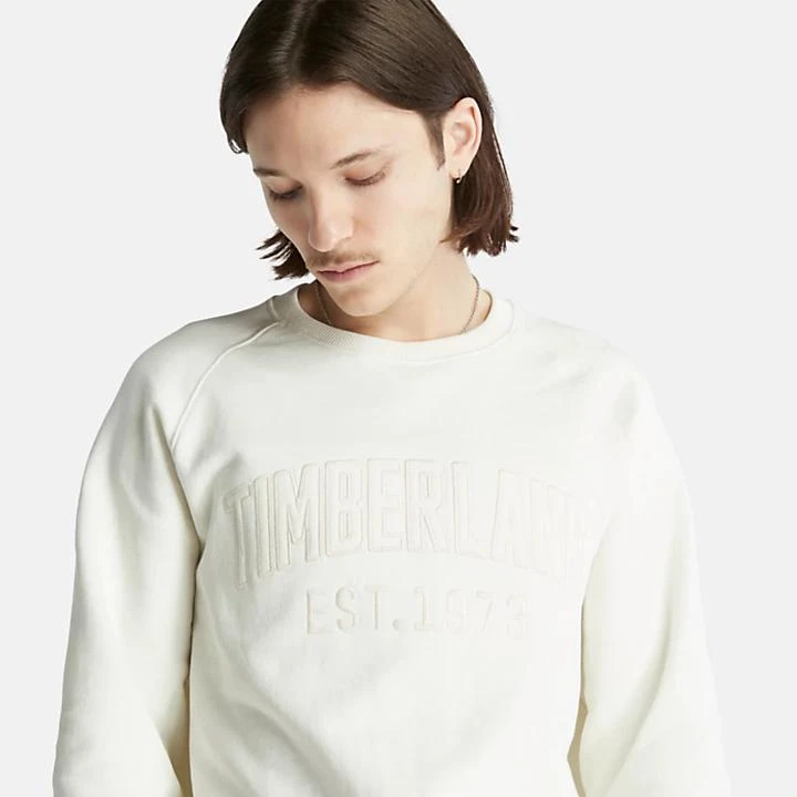 Timberland Modern Wash Logo Sweatshirt for Men in White 3