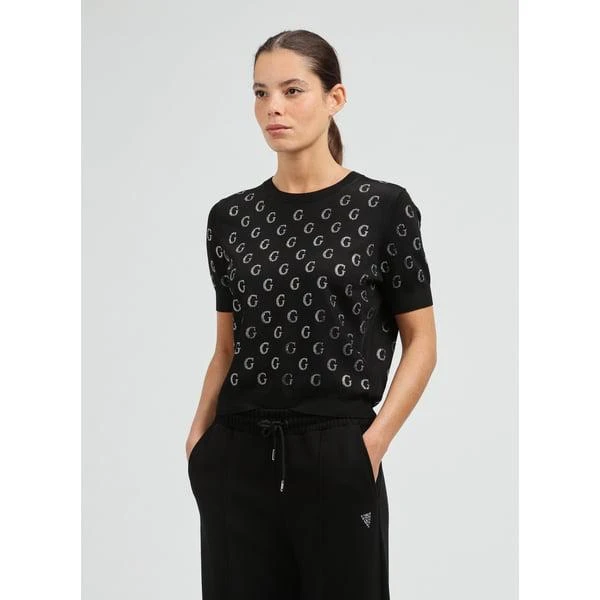 GUESS Short-sleeved top with rhinestones 1